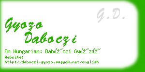 gyozo daboczi business card